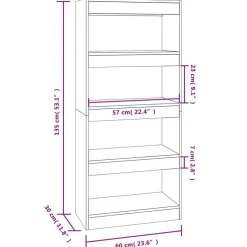 vidaXL Boekenkast/kamerscherm 60x30x135 cm bewerkt hout gerookt eiken