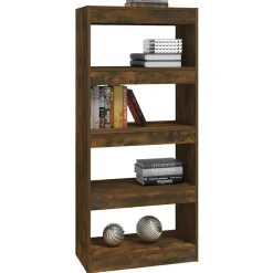 vidaXL Boekenkast/kamerscherm 60x30x135 cm bewerkt hout gerookt eiken