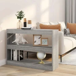vidaXL Boekenkast/kamerscherm 100x30x72 cm grijs sonoma eikenkleurig