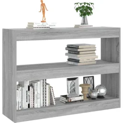 vidaXL Boekenkast/kamerscherm 100x30x72 cm grijs sonoma eikenkleurig
