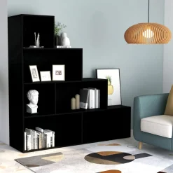 vidaXL Boekenkast/kamerscherm 155x24x160 cm bewerkt hout zwart