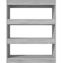 vidaXL Boekenkast/kamerscherm 80x30x103 cm bewerkt hout grijs sonoma