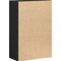vidaXL Boekenkast/kamerverdeler zwart eiken 60,5x30x90cm bewerkt hout