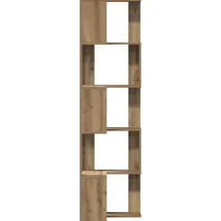 vidaXL Boekenkast 5-laags hoek 50x50x179 cm hout artisanaal eikenkleur