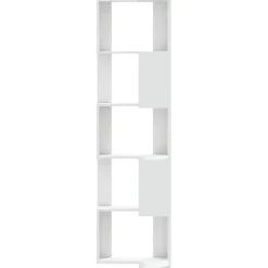 vidaXL Boekenkast 5-laags hoek 50x50x179 cm bewerkt hout wit