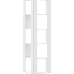 vidaXL Boekenkast 5-laags hoek 50x50x179 cm bewerkt hout wit