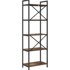 vidaXL Boekenkast 5-laags 56 x 34 x 171 cm Bewerkt hout Gerookt eiken