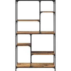 vidaXL Boekenkast 5-laags 99 x 35,5 x 176 cm Bewerkt hout Oud hout