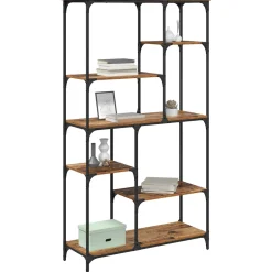 vidaXL Boekenkast 5-laags 99 x 35,5 x 176 cm Bewerkt hout Oud hout