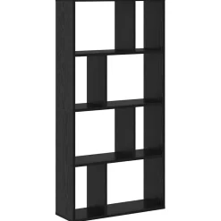 vidaXL Boekenkast 8-laags 60 x 20 x 120,5 cm Bewerkt hout Zwart Eiken