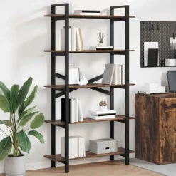 vidaXL Boekenkast 5-laags 100 x 33,5 x 178 cm Bewerkt hout