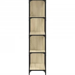 vidaXL Boekenkast 4-laags 139x33,5x149 cm bewerkt hout sonoma eiken