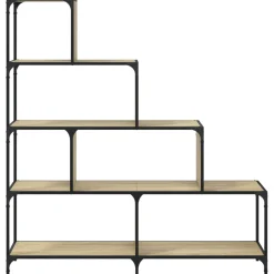 vidaXL Boekenkast 4-laags 139x33,5x149 cm bewerkt hout sonoma eiken