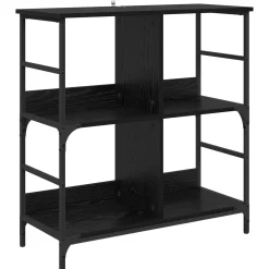 vidaXL Boekenkast 4-laags 78,5 x 33 x 82 cm Bewerkt hout Zwart eiken