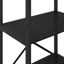 vidaXL Boekenkast 5-laags 56 x 34 x 171 cm Bewerkt hout Zwart Eiken