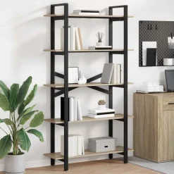 vidaXL Boekenkast 5-laags 100 x 33,5 x 178 cm Bewerkt hout
