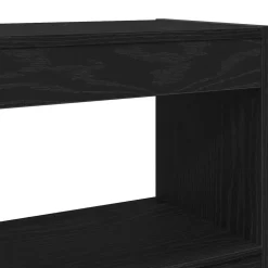 vidaXL Boekenkast 3-laags 100 x 30 x 103 cm Bewerkt hout Zwart Eiken