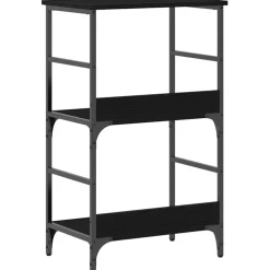 vidaXL Boekenkast 2-laags 50 x 33 x 82 cm Bewerkt hout Zwart Eiken