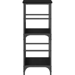 vidaXL Boekenkast 2-laags 50 x 33 x 82 cm Bewerkt hout Zwart Eiken