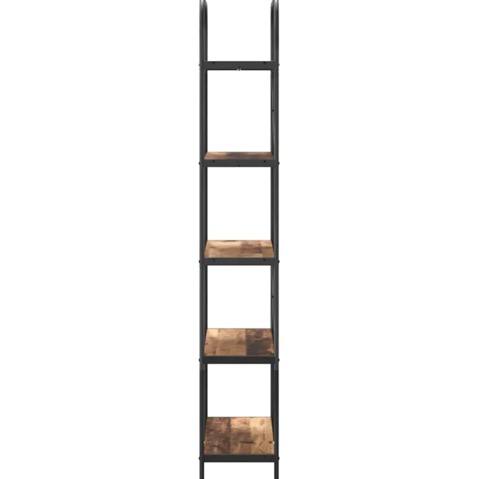 vidaXL Boekenkast 5-laags 80 x 30 x 183 cm Bewerkt hout Oudhout