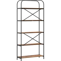 vidaXL Boekenkast 5-laags 80 x 30 x 183 cm Bewerkt hout Oudhout