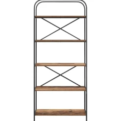 vidaXL Boekenkast 5-laags 80 x 30 x 183 cm Bewerkt hout Oudhout
