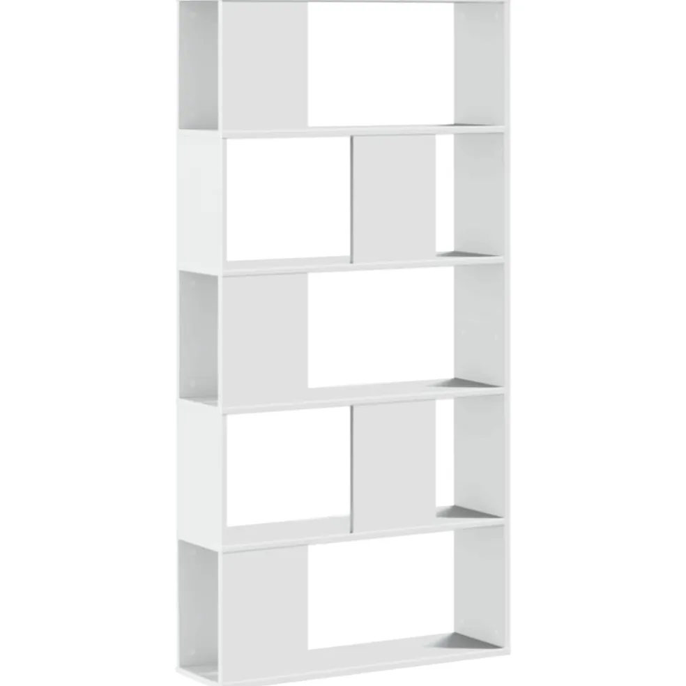 vidaXL Boekenkast 5-laags 80,5x23,5x162,5 cm bewerkt hout wit