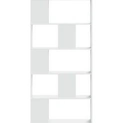 vidaXL Boekenkast 5-laags 80,5x23,5x162,5 cm bewerkt hout wit
