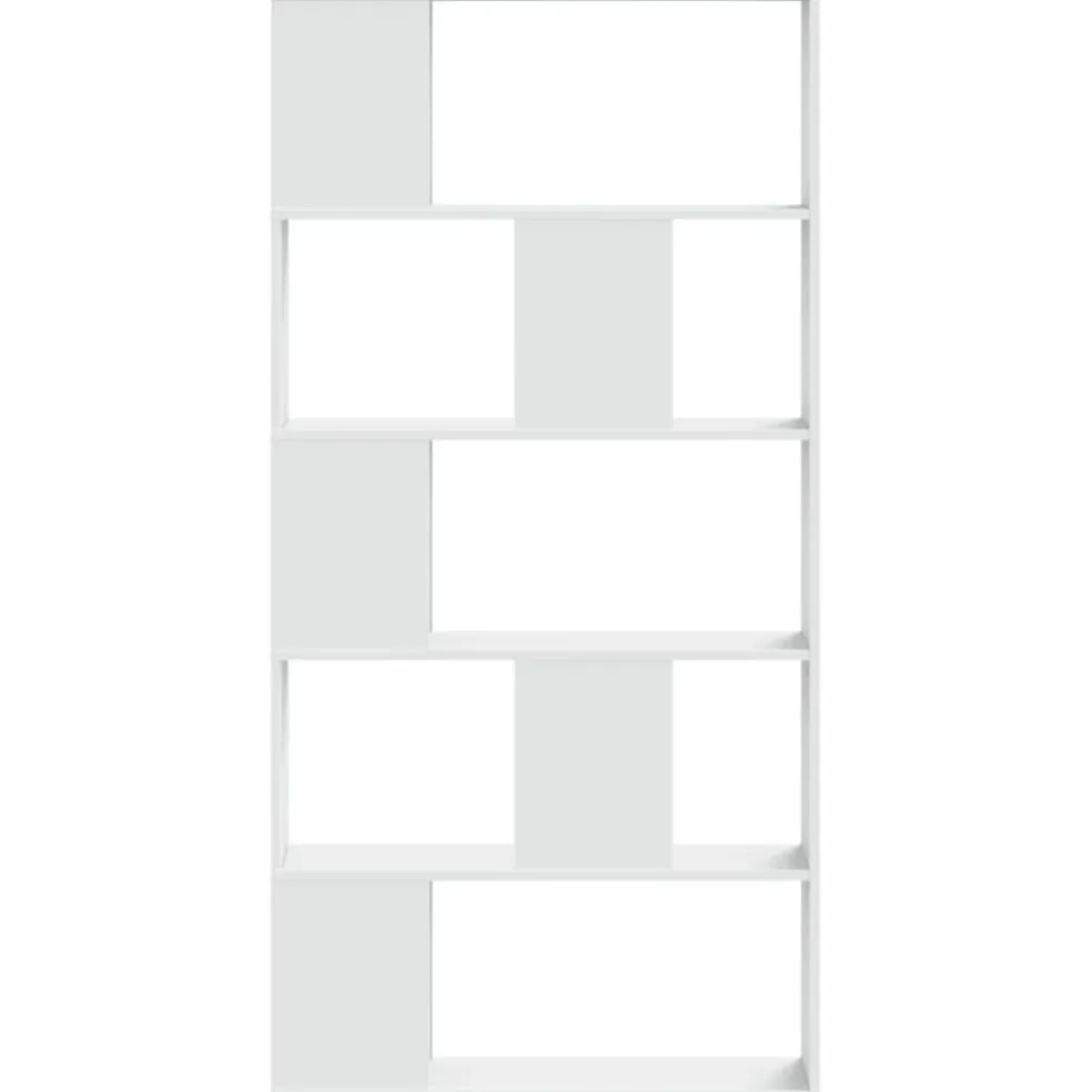vidaXL Boekenkast 5-laags 80,5x23,5x162,5 cm bewerkt hout wit