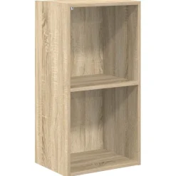 vidaXL Boekenkast met 2 schappen 40x30x76,5 cm bewerkt hout sonoma eik