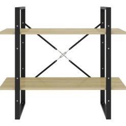 vidaXL Boekenkast met 2 schappen 80x30x70 cm bewerkt hout sonoma eiken