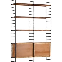 vidaXL Boekenkast met 4 schappen 124x30x180 cm massief gerecycled hout