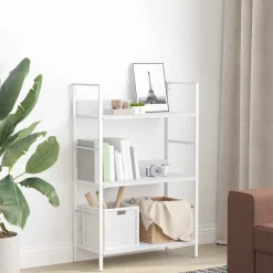 vidaXL Boekenkast met 3 schappen 60x27,6x90,5 cm bewerkt hout wit