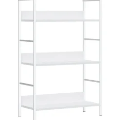 vidaXL Boekenkast met 3 schappen 60x27,6x90,5 cm bewerkt hout wit