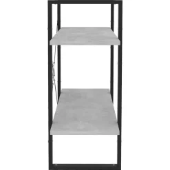 vidaXL Boekenkast met 2 schappen 80x30x70 cm bewerkt hout betongrijs