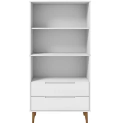 vidaXL Boekenkast MOLDE 85x35x170,5 cm massief grenenhout wit
