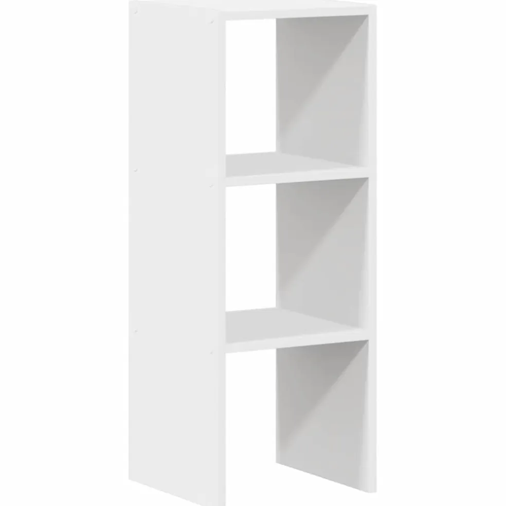 vidaXL Boekenkast stapelbaar 30x30x80 cm bewerkt hout wit