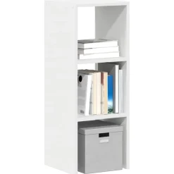 vidaXL Boekenkast stapelbaar 30x30x80 cm bewerkt hout wit