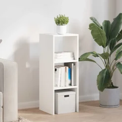vidaXL Boekenkast stapelbaar 30x30x80 cm bewerkt hout wit