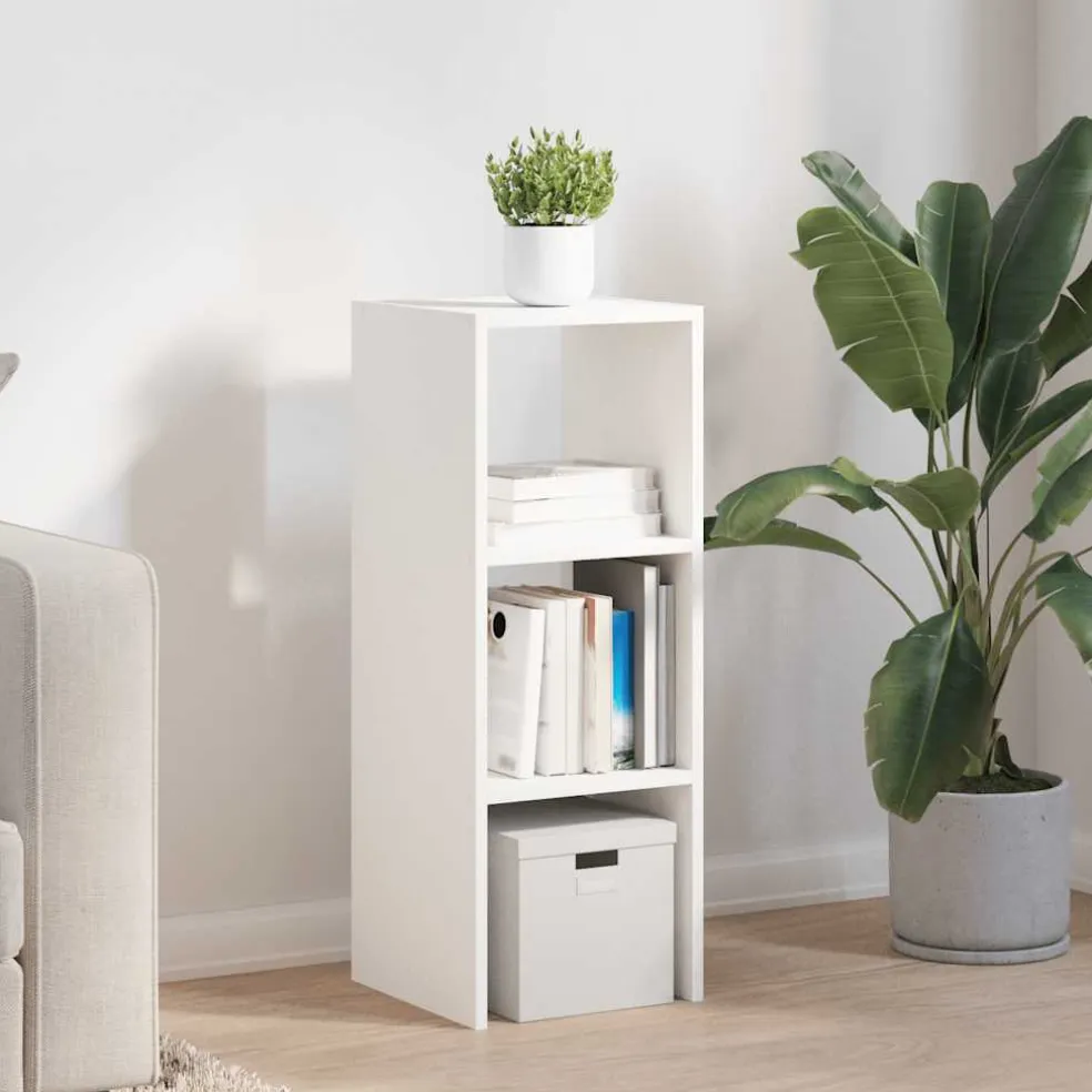 vidaXL Boekenkast stapelbaar 30x30x80 cm bewerkt hout wit