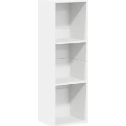 vidaXL Boekenkast/tv-meubel 36x30x114 cm bewerkt hout wit