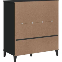 vidaXL Boekenkast VIKEN 80x40x90 cm bewerkt hout zwart