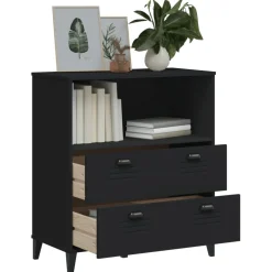 vidaXL Boekenkast VIKEN 80x40x90 cm bewerkt hout zwart