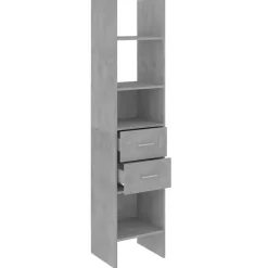 vidaXL Boekenkast 40x35x180 cm bewerkt hout betongrijs