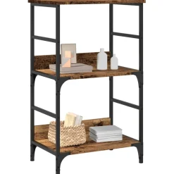 vidaXL Boekenkast 50x33x82 cm bewerkt hout oud houtkleurig