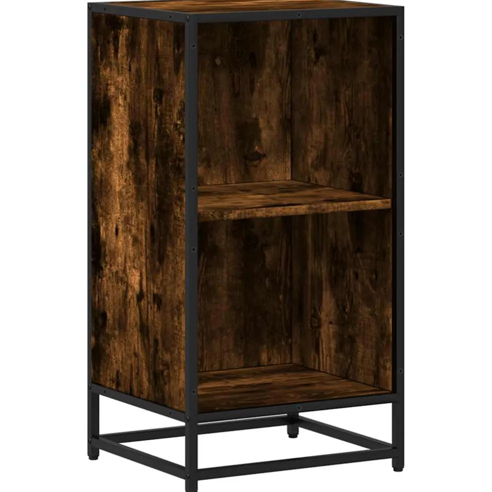 vidaXL Boekenkast 40x35x76 cm bewerkt hout gerookt eikenkleurig
