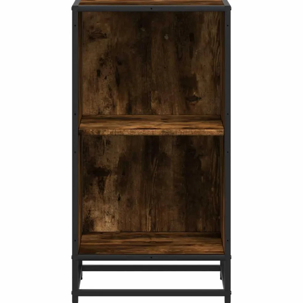 vidaXL Boekenkast 40x35x76 cm bewerkt hout gerookt eikenkleurig
