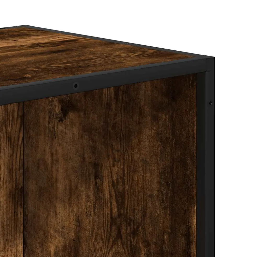 vidaXL Boekenkast 40x35x76 cm bewerkt hout gerookt eikenkleurig