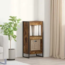 vidaXL Boekenkast 40 x 30 x 86,5 cm Bewerkt hout Rook Eik