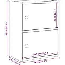 vidaXL Boekenkast 40x24x52 cm bewerkt hout betongrijs